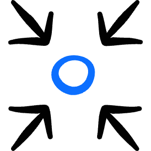 Retract Shrink Arrow Icon from Freehand Duotone - Free Set