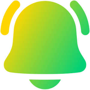 Ringing Bell Notification Icon from Plump Gradient - Free Set