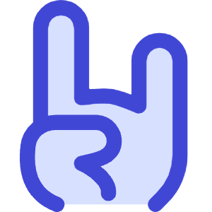 Rock And Roll Hand Icon from Core Duo - Free Set
