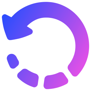 Rotate Left Dash 1 Icon from Plump Gradient - Free Set