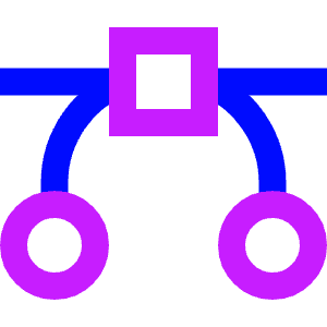 Round Anchor Point Icon from Sharp Neon - Free Set
