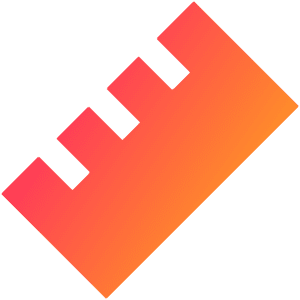 Ruler Icon from Sharp Gradient- Free Set