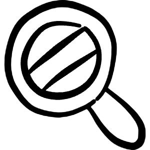 Search Magnifier Icon from Freehand Line - Free Set