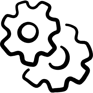 Settings Cog Double 1 Icon from Freehand Line - Free Set