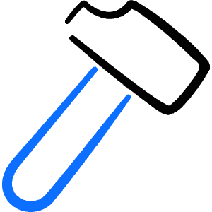 Settings Hammer Icon from Freehand Duotone - Free Set