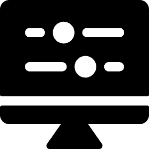 Settings Slider Desktop Horizontal Icon from Ultimate Bold - Free Set