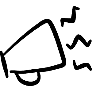 Share Megaphone Icon from Freehand Line - Free Set