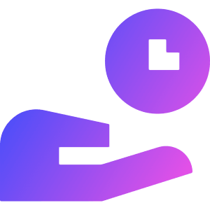 Share Time Icon from Sharp Gradient- Free Set