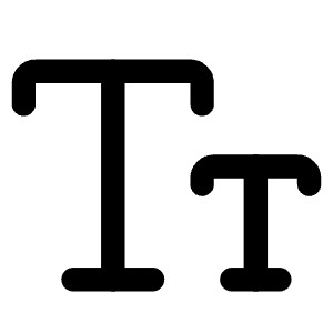 Small Caps Icon from Flex Line - Free Set