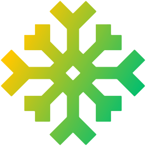 Snow Flake Icon from Sharp Gradient- Free Set