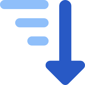 Sort Descending Icon from Core Flat - Free Set