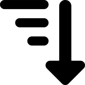 Sort Descending Icon from Core Solid - Free Set