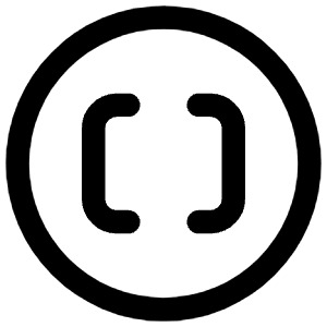 Square Brackets Circle Icon from Core Line - Free Set