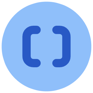 Square Brackets Circle Icon from Core Flat - Free Set