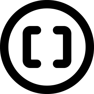 Square Brackets Circle Icon from Core Remix - Free Set