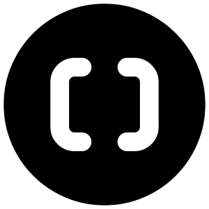 Square Brackets Circle Icon from Core Solid - Free Set