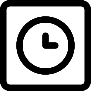 Square Clock Icon from Core Line - Free Set