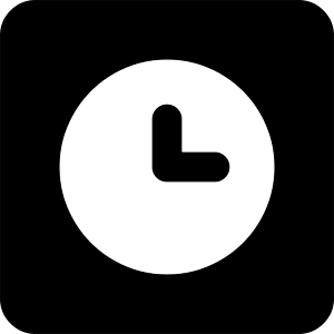 Square Clock Icon from Core Solid - Free Set