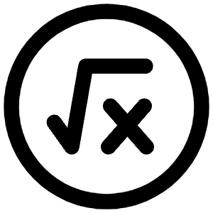Square Root X Circle Icon from Core Line - Free Set