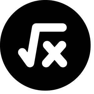 Square Root X Circle Icon from Core Solid - Free Set