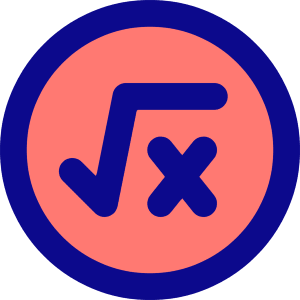 Square Root X Circle Icon from Core Pop - Free Set