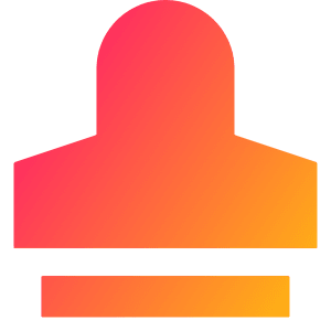 Stamp Icon from Sharp Gradient- Free Set