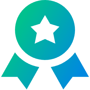 Star Badge Icon from Sharp Gradient- Free Set