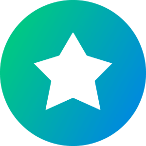 Star Circle Icon from Sharp Gradient- Free Set