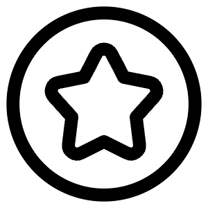 Star Circle Icon from Plump Line - Free Set