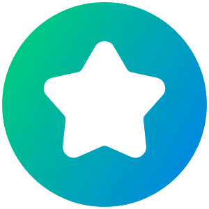 Star Circle Icon from Plump Gradient - Free Set