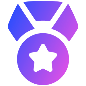 Star Medal 1 Icon from Plump Gradient - Free Set