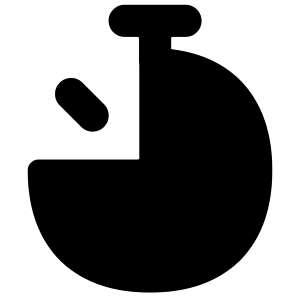 Stopwatch Three Quarter Icon from Flex Solid - Free Set