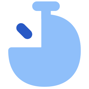 Stopwatch Three Quarter Icon from Flex Flat - Free Set