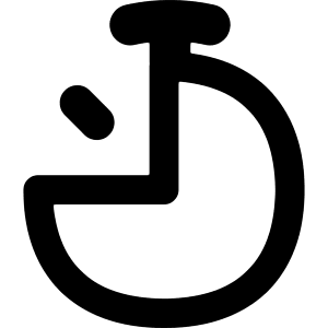 Stopwatch Three Quarter Icon from Flex Remix - Free Set