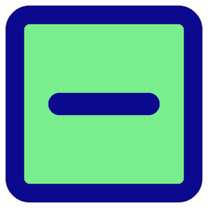 Subtract Square Icon from Core Pop - Free Set