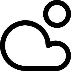 Sun Cloud Icon from Core Line - Free Set