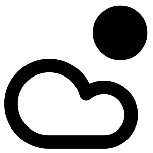 Sun Cloud Icon from Core Remix - Free Set