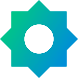 Sun Icon from Sharp Gradient- Free Set