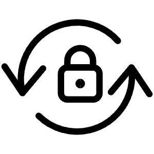 Synchronize Arrows Lock Icon from Ultimate Light - Free Set