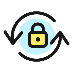 Synchronize Arrows Lock Icon from Ultimate Colors - Free Set