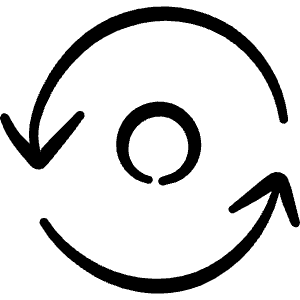 Synchronize Arrows Icon from Freehand Line - Free Set