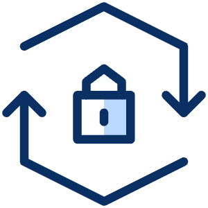 Synchronize Lock Encrypt Icon from Cyber Duotone - Free Set