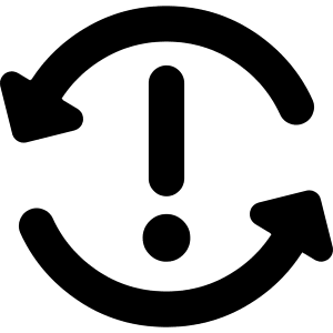 Synchronize Warning Icon from Core Solid - Free Set