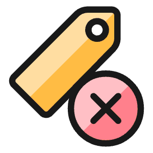 Tags Remove Icon from Ultimate Colors - Free Set