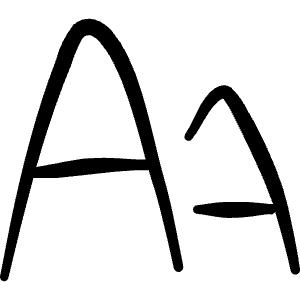 Text Formating Font Size Icon from Freehand Line - Free Set