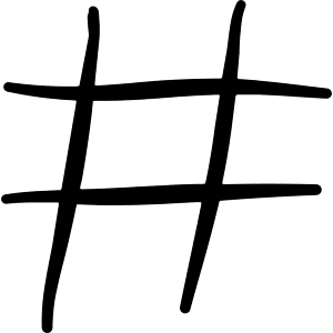 Text Formating Hash Icon from Freehand - Free Set