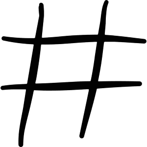 Text Formating Hash Icon from Freehand Duotone - Free Set