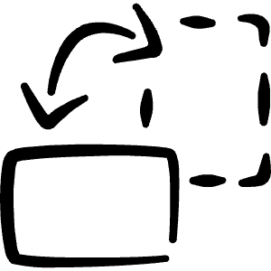 Text Formating Rotate Vertical Icon from Freehand Line - Free Set