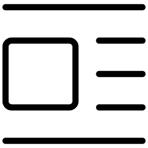 Text Image Left Icon from Ultimate Light - Free Set