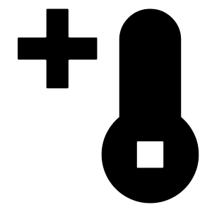 Thermometer Positive Icon from Sharp Solid - Free Set